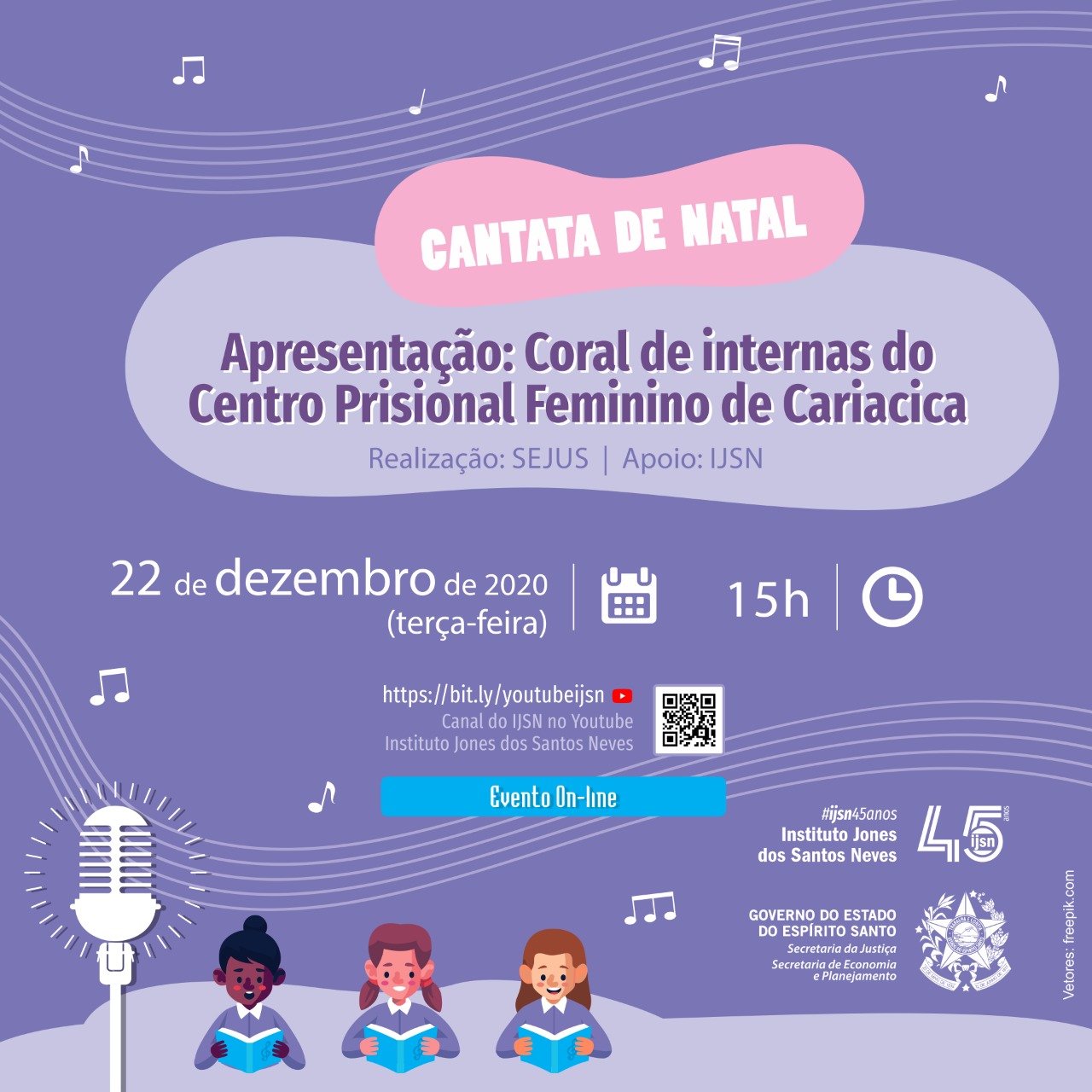 SEJUS - Sejus e IJSN promovem Cantata de Natal On-line na próxima  terça-feira (22)